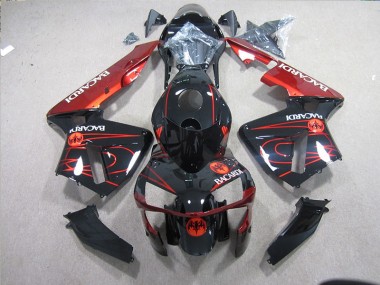 2003-2005 Schwarz Rot Racardi Kawasaki ZX10R Motorrad Verkleidung