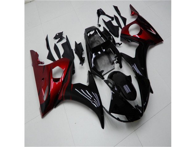 2003-2005 Schwarz Rot Yamaha YZF R6 Motorrad Verkleidung 2003-2005 Schwarz Rot Yamaha YZF R6 Motorrad Verkleidung