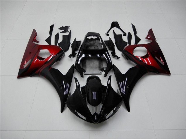 2003-2005 Schwarz Rot Yamaha YZF R6 Motorrad Verkleidung 2003-2005 Schwarz Rot Yamaha YZF R6 Motorrad Verkleidung