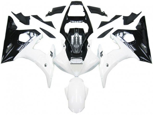 2003-2005 Schwarz Weiß Yamaha YZF R6 Motorrad Verkleidung 2003-2005 Schwarz Weiß Yamaha YZF R6 Motorrad Verkleidung