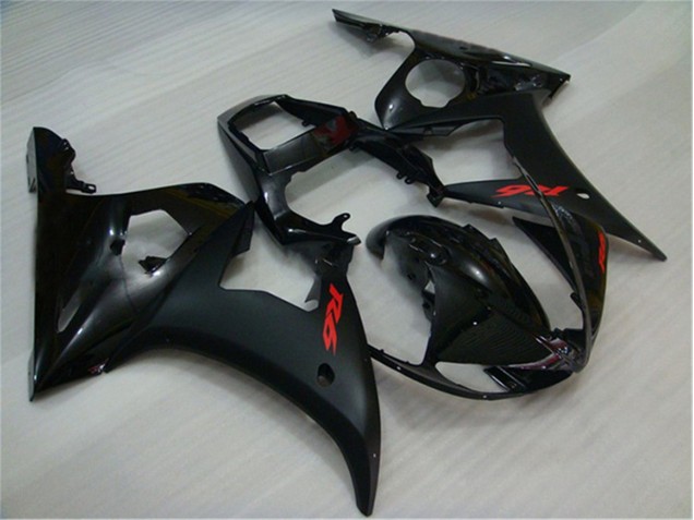 2003-2005 Schwarz Yamaha YZF R6 Motorrad Vollverkleidung 2003-2005 Schwarz Yamaha YZF R6 Motorrad Vollverkleidung