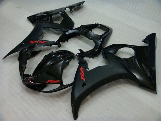 2003-2005 Schwarz Yamaha YZF R6 Motorrad Vollverkleidung 2003-2005 Schwarz Yamaha YZF R6 Motorrad Vollverkleidung