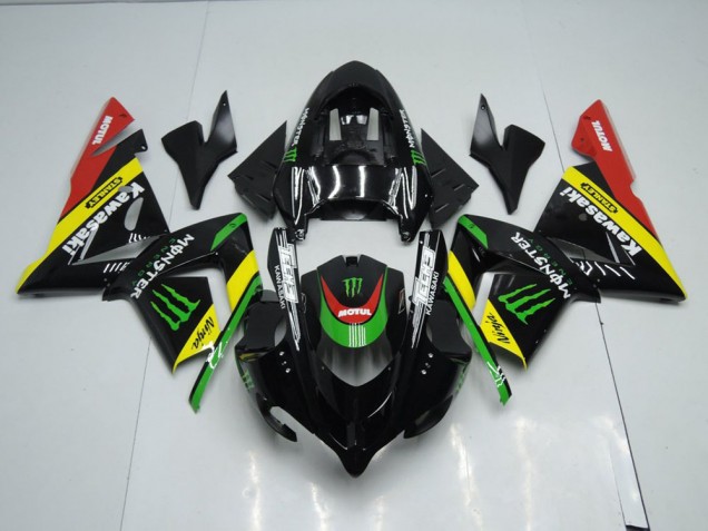 2003-2005 Schwarz gelbes Monster Kawasaki ZX10R Motorrad Verkleidung 2003-2005 Schwarz gelbes Monster Kawasaki ZX10R Motorrad Verkleidung