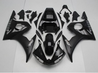 2003-2005 Schwarz mit silbernen Aufklebern Yamaha YZF R6 Motorrad Verkleidung