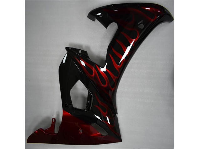 2003-2005 Schwarz rote Flamme Yamaha YZF R6 Motorrad Verkleidung 2003-2005 Schwarz rote Flamme Yamaha YZF R6 Motorrad Verkleidung