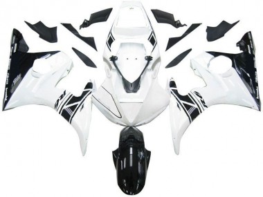 2003-2005 Schwarz weißes Tribal Yamaha YZF R6 Motorrad Verkleidung