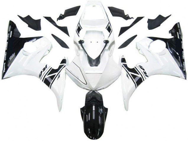 2003-2005 Schwarz weißes Tribal Yamaha YZF R6 Motorrad Verkleidung 2003-2005 Schwarz weißes Tribal Yamaha YZF R6 Motorrad Verkleidung