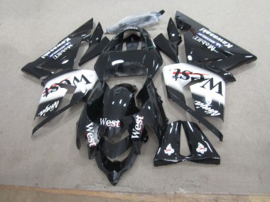 2003-2005 Schwarzer West Ninja Kawasaki ZX10R Motorrad Verkleidung