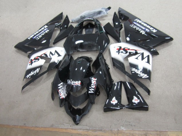 2003-2005 Schwarzer West Ninja Kawasaki ZX10R Motorrad Verkleidung 2003-2005 Schwarzer West Ninja Kawasaki ZX10R Motorrad Verkleidung
