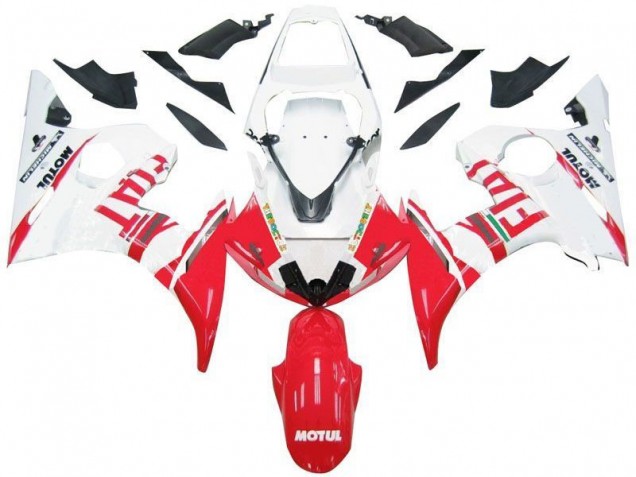 2003-2005 Weiß Rot Fiat Yamaha YZF R6 Motorrad Verkleidung 2003-2005 Weiß Rot Fiat Yamaha YZF R6 Motorrad Verkleidung