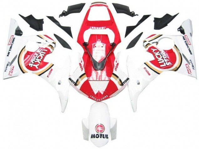 2003-2005 Weiß Rot Lucky Strike Yamaha YZF R6 Motorrad Verkleidung 2003-2005 Weiß Rot Lucky Strike Yamaha YZF R6 Motorrad Verkleidung