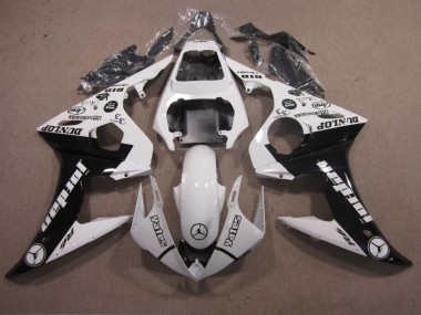 2003-2005 Weiß Schwarz Yamaha YZF R6 Motorrad Verkleidungen