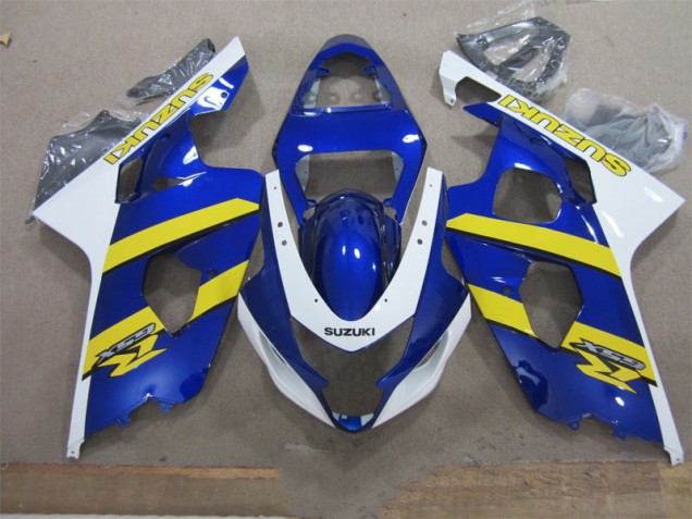 2004-2005 Blau Weiß Gelb Suzuki GSXR 600 Motorrad Verkleidung 2004-2005 Blau Weiß Gelb Suzuki GSXR 600 Motorrad Verkleidung
