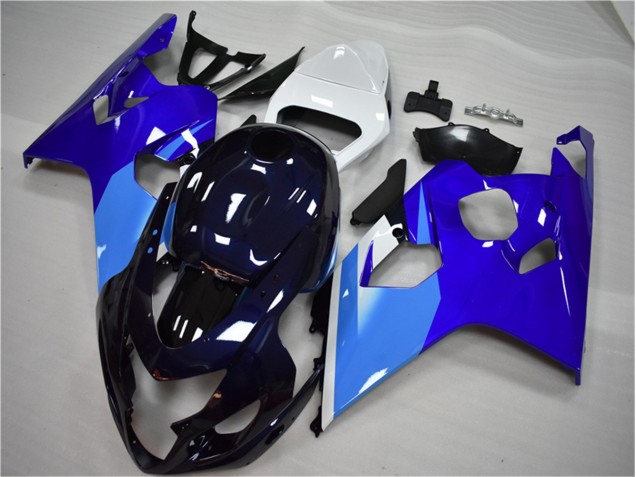 2004-2005 Blau Weiß Suzuki GSXR 600/750 Motorrad Verkleidungen 2004-2005 Blau Weiß Suzuki GSXR 600/750 Motorrad Verkleidungen