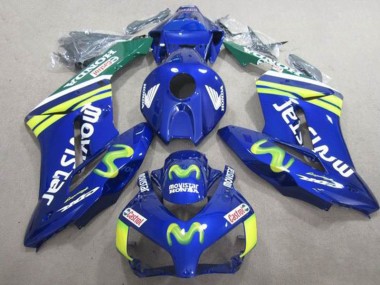 2004-2005 Blaus Movistar Castrol Honda CBR1000RR Motorrad Verkleidung