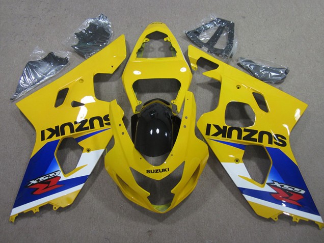 2004-2005 Gelb Blau Suzuki GSXR 600 Motorrad Verkleidung 2004-2005 Gelb Blau Suzuki GSXR 600 Motorrad Verkleidung