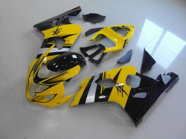 2004-2005 Gelb Schwarz Suzuki GSXR 750 Motorrad Verkleidung