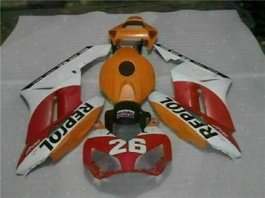 2004-2005 Orange Rot Repsol 26 Honda CBR1000RR Motorrad Verkleidung