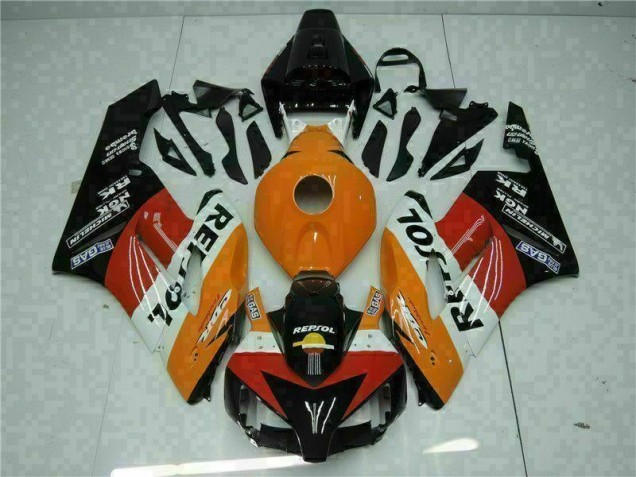2004-2005 Orange Schwarz Repsol Honda CBR1000RR Motorrad Verkleidungen 2004-2005 Orange Schwarz Repsol Honda CBR1000RR Motorrad Verkleidungen