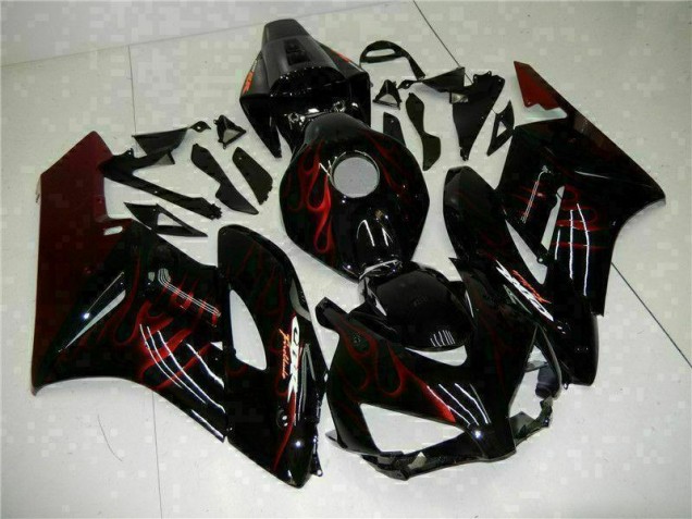 2004-2005 Rot Flamme Schwarz Honda CBR1000RR Motorrad Verkleidung 2004-2005 Rot Flamme Schwarz Honda CBR1000RR Motorrad Verkleidung