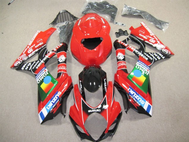2004-2005 Rot Schwarz Suzuki GSXR 600 Motorrad Verkleidung 2004-2005 Rot Schwarz Suzuki GSXR 600 Motorrad Verkleidung