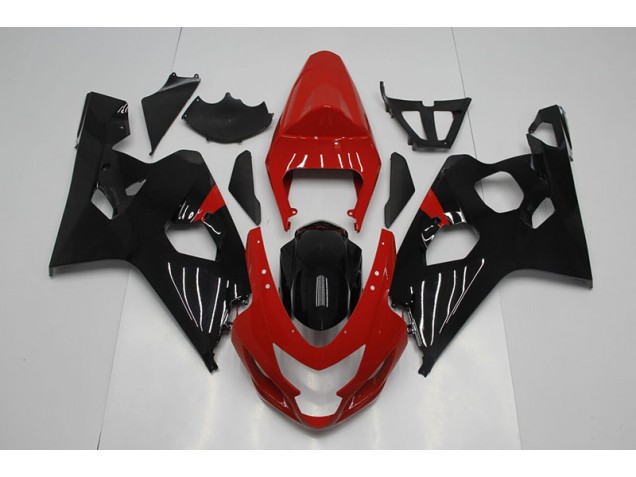 2004-2005 Rot Schwarz Suzuki GSXR 750 Motorrad Verkleidungen 2004-2005 Rot Schwarz Suzuki GSXR 750 Motorrad Verkleidungen