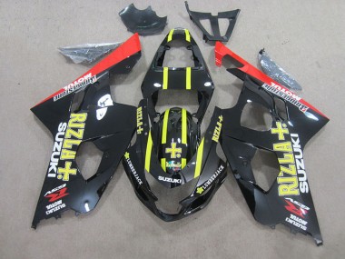 2004-2005 Schwarz Gelb Rizla Suzuki GSXR 750 Motorrad Verkleidung