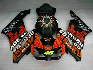 2004-2005 Schwarz Orange Honda CBR1000RR Motorrad Verkleidung