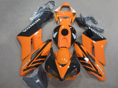 2004-2005 Schwarz Orange Honda CBR1000RR Motorrad Verkleidungen