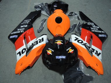 2004-2005 Schwarz Orange Repsol Honda CBR1000RR Motorrad Verkleidungen