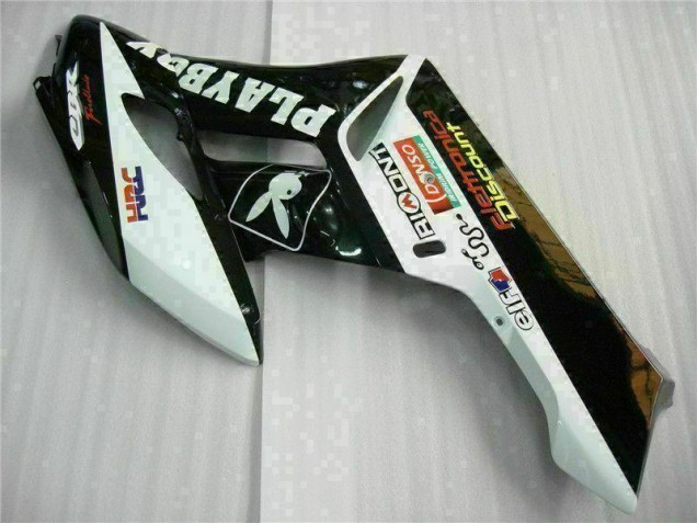 2004-2005 Schwarz Weiß Honda CBR1000RR Motorrad Verkleidung