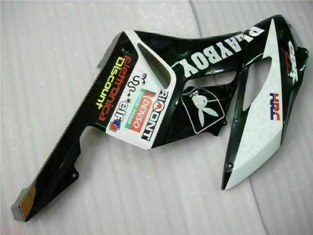 2004-2005 Schwarz Weiß Honda CBR1000RR Motorrad Verkleidung