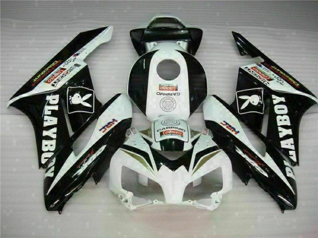2004-2005 Schwarz Weiß Honda CBR1000RR Motorrad Verkleidung
