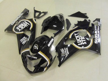 2004-2005 Schwarz Weiß Lucky Strike Motul Suzuki GSXR 750 Motorrad Verkleidung