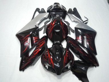 2004-2005 Schwarz rote Flamme Honda CBR1000RR Motorrad Verkleidung