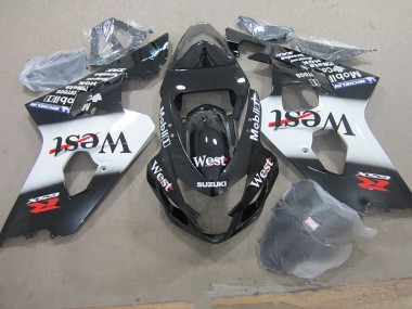 2004-2005 Schwarzer West Mobil Suzuki GSXR 750 Motorrad Verkleidung