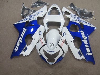 2004-2005 Weiß Blau Motul Suzuki GSXR 600 Motorrad Verkleidung