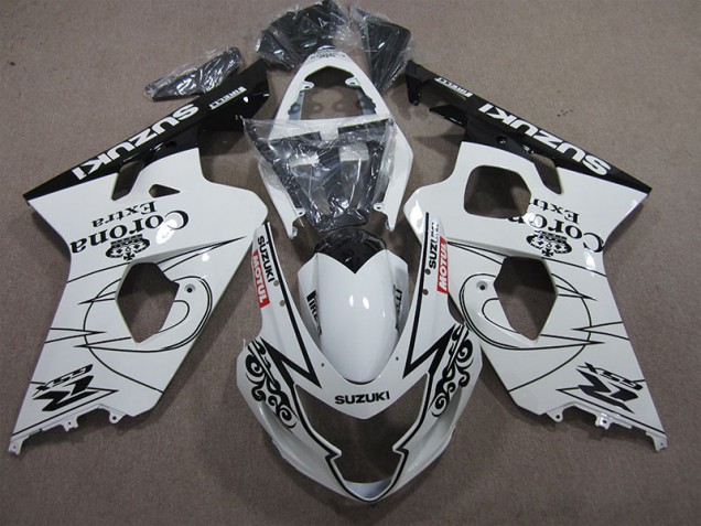 2004-2005 Weiß Corona Extra Motul Suzuki GSXR 600 Motorrad Verkleidung 2004-2005 Weiß Corona Extra Motul Suzuki GSXR 600 Motorrad Verkleidung