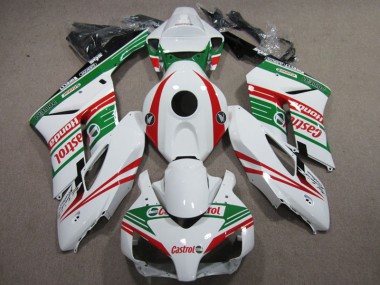 2004-2005 Weiß Rot Castrol Honda CBR1000RR Motorrad Verkleidung