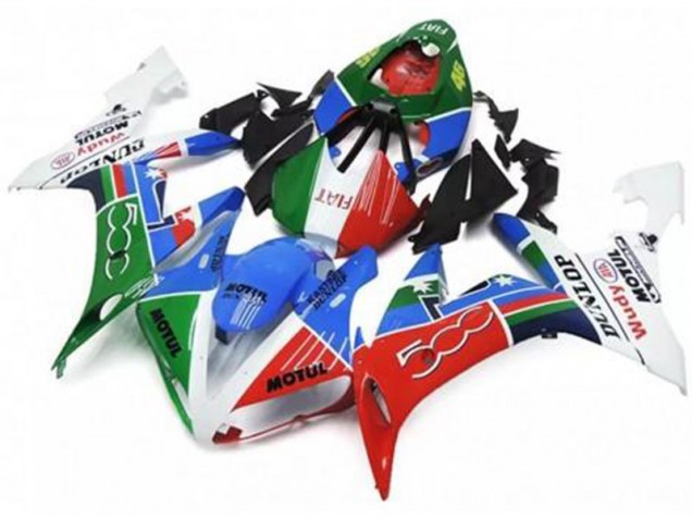 2004-2006 Grün Rot Blau Weiß Yamaha YZF R1 Motorrad Verkleidung 2004-2006 Grün Rot Blau Weiß Yamaha YZF R1 Motorrad Verkleidung