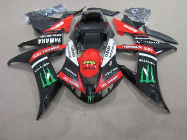 2004-2006 Rot Weiß Schwarz Motul Yamaha YZF R1 Motorrad Verkleidung