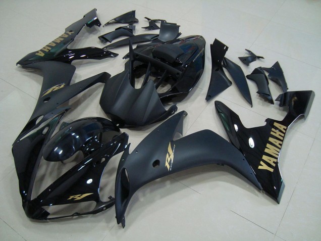 2004-2006 Schwarz Mattgold Yamaha YZF R1 Motorrad Verkleidung 2004-2006 Schwarz Mattgold Yamaha YZF R1 Motorrad Verkleidung