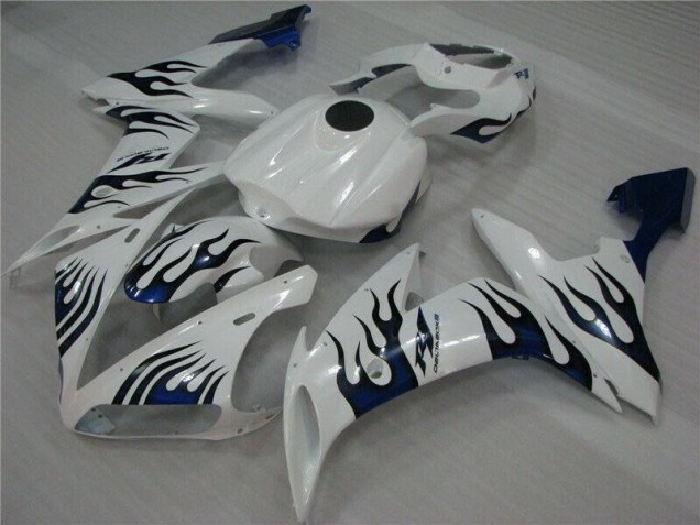 2004-2006 Weiß Blau Flamme Yamaha YZF R1 Motorrad Verkleidung 2004-2006 Weiß Blau Flamme Yamaha YZF R1 Motorrad Verkleidung