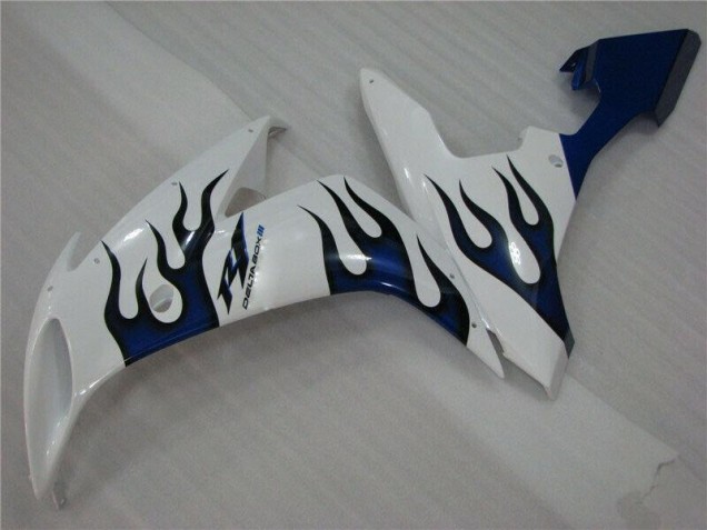 2004-2006 Weiß Blau Flamme Yamaha YZF R1 Motorrad Verkleidung 2004-2006 Weiß Blau Flamme Yamaha YZF R1 Motorrad Verkleidung