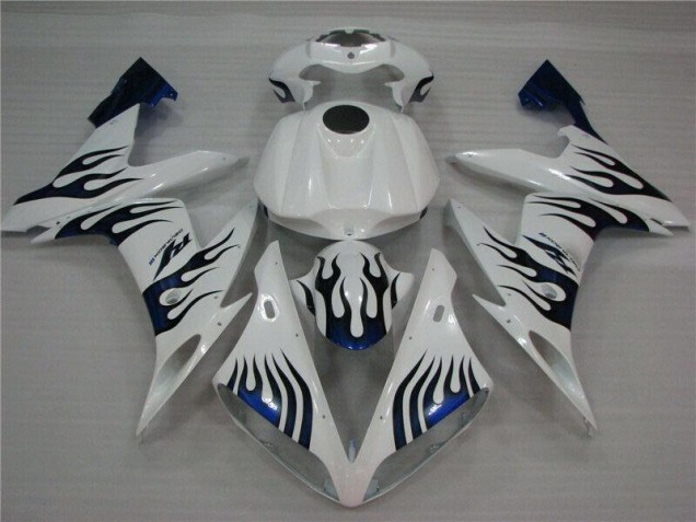 2004-2006 Weiß Blau Flamme Yamaha YZF R1 Motorrad Verkleidung 2004-2006 Weiß Blau Flamme Yamaha YZF R1 Motorrad Verkleidung