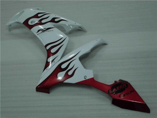 2004-2006 Weiß Rot Flamme Yamaha YZF R1 Motorrad Verkleidung 2004-2006 Weiß Rot Flamme Yamaha YZF R1 Motorrad Verkleidung