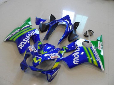 2004-2007 Blaus Movistar Castrol Honda CBR600 F4i Motorrad Verkleidung