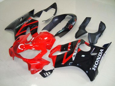 2004-2007 Schwarz Rot Honda CBR600 F4i Motorrad Verkleidung