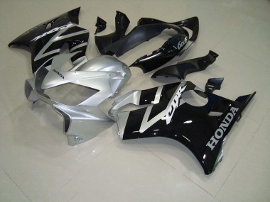 2004-2007 Schwarz Silber Honda CBR600 F4i Motorrad Verkleidung