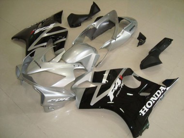 2004-2007 Schwarz Silber Honda CBR600 F4i Motorrad Verkleidungen